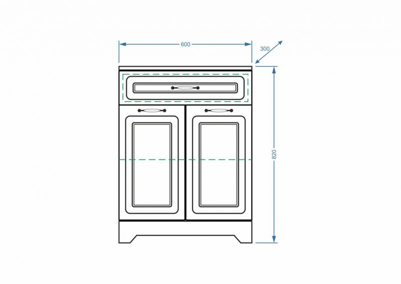 Комод Stella Polar Кармела 60 SP-00000190, ольха белая, 60х82 см