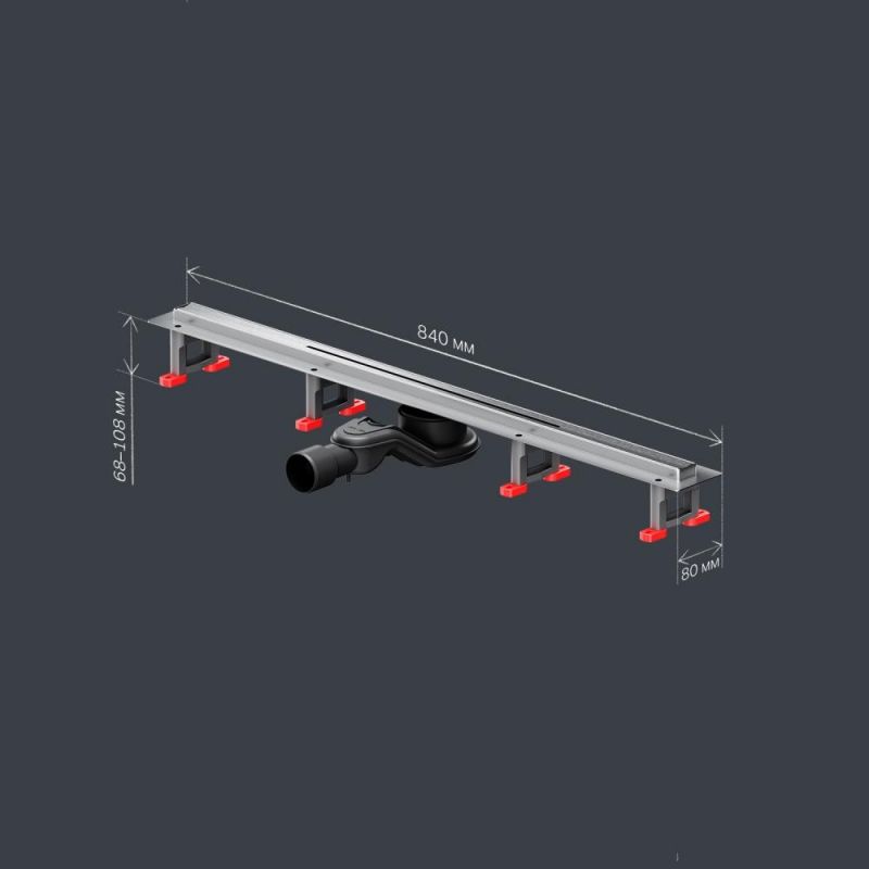 Душевой лоток AM.PM MasterFlow W01SC-S11-080-05SB сталь