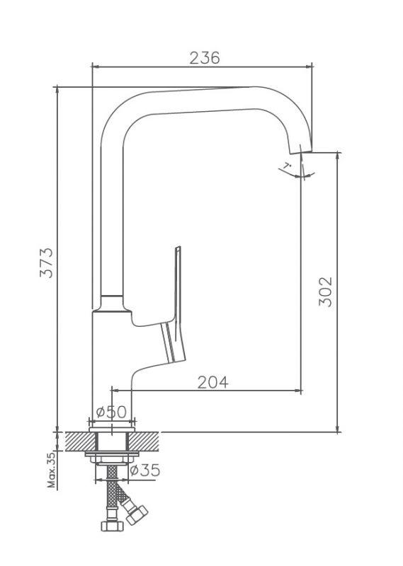 Смеситель Haiba HB572 HB70572 фото 2