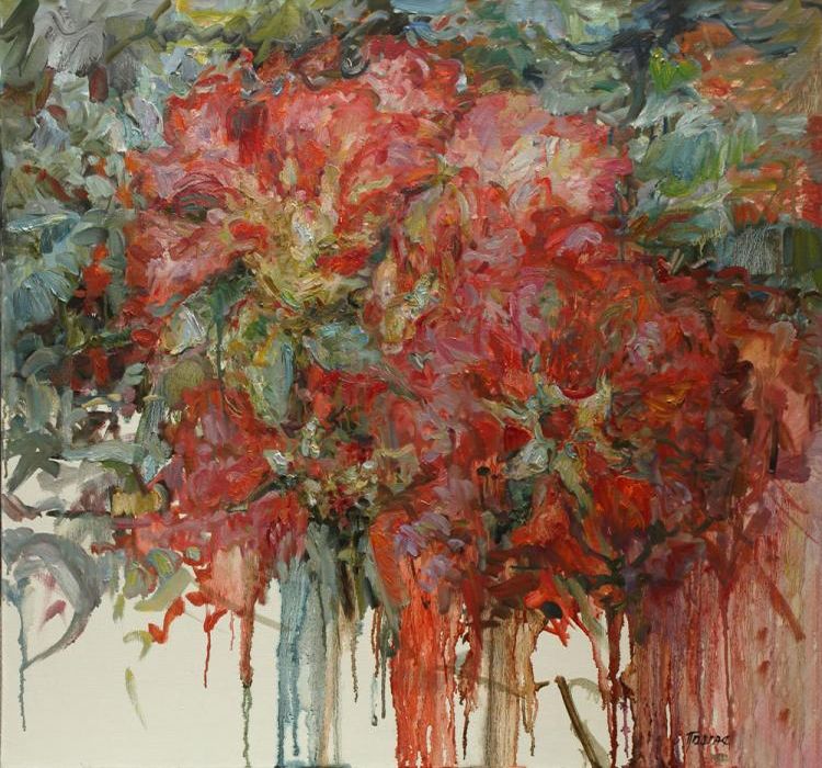 Картина "Красные цветы" Подгаевская Марина