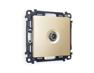Комплект механизма TV розетки оконечной Ambrella Volt ALFA Шампань 50-870 MHz 1dB QUANT MA613010