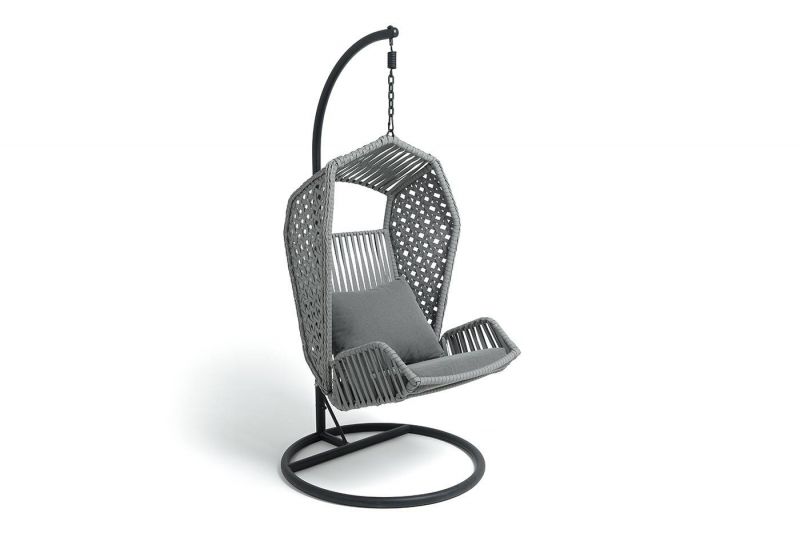 Подвесное кресло 4SIS Капри из искусственного ротанга, серого цвета BD-3128343 фото 1