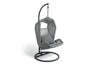 Подвесное кресло 4SIS Капри из искусственного ротанга, серого цвета BD-3128343