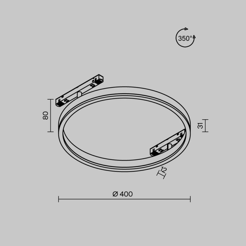 Трековый светильник Maytoni Rim LED теплый свет (3000К) 24W TR227-2-24W3K-B фото 10