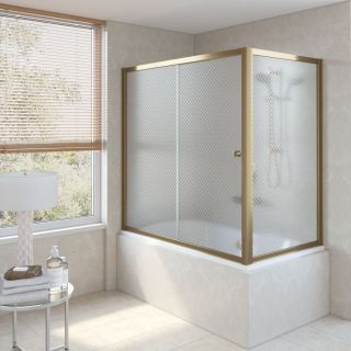 Ограждение на ванну раздвижное Vegas Glass ZV+ZVF 150x70 05 R04, профиль бронзовый, стекло с узором
