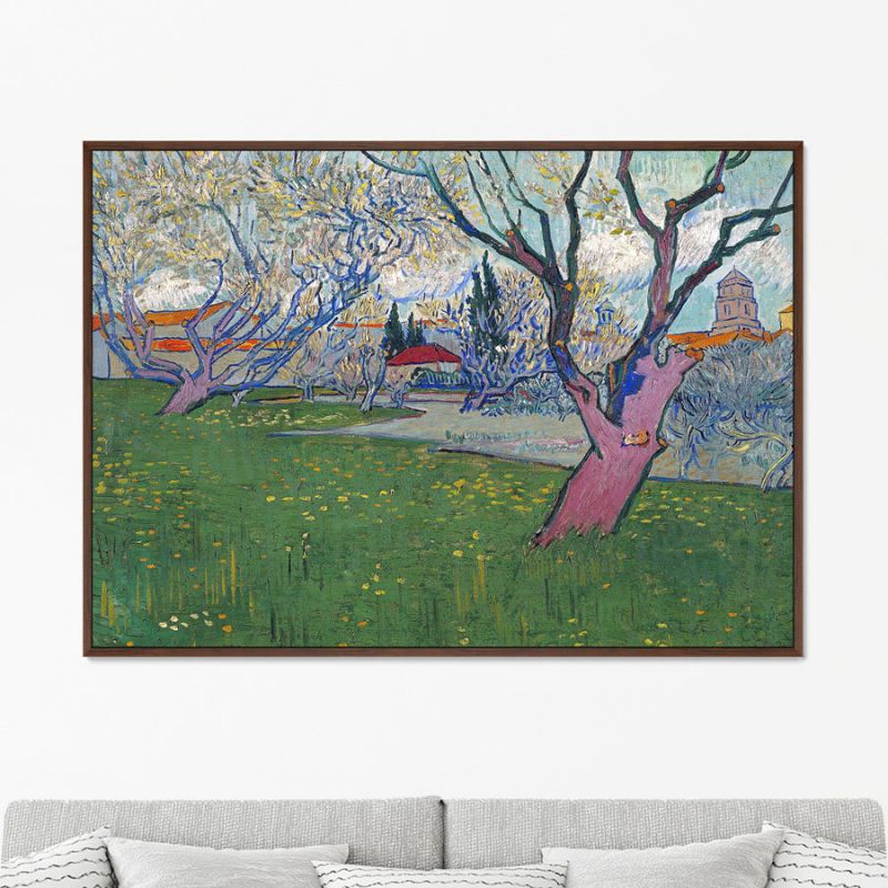 Картина View of Arles with Trees in Blossom, 1889г. BD-1763597