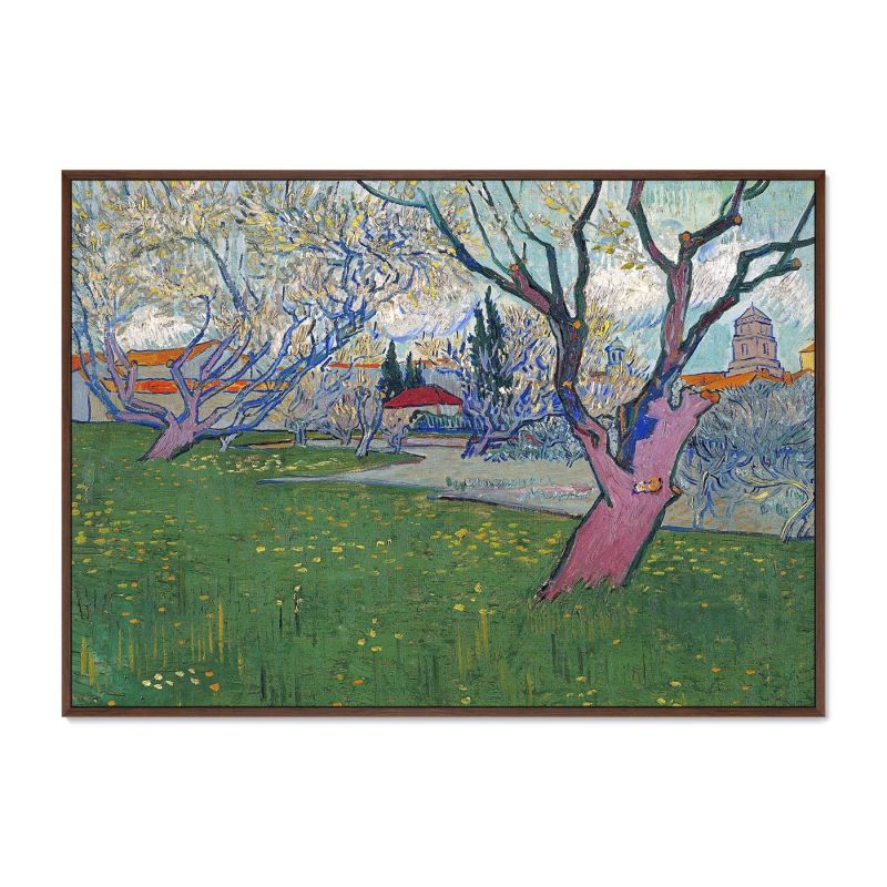 Картина View of Arles with Trees in Blossom, 1889г. BD-1763597