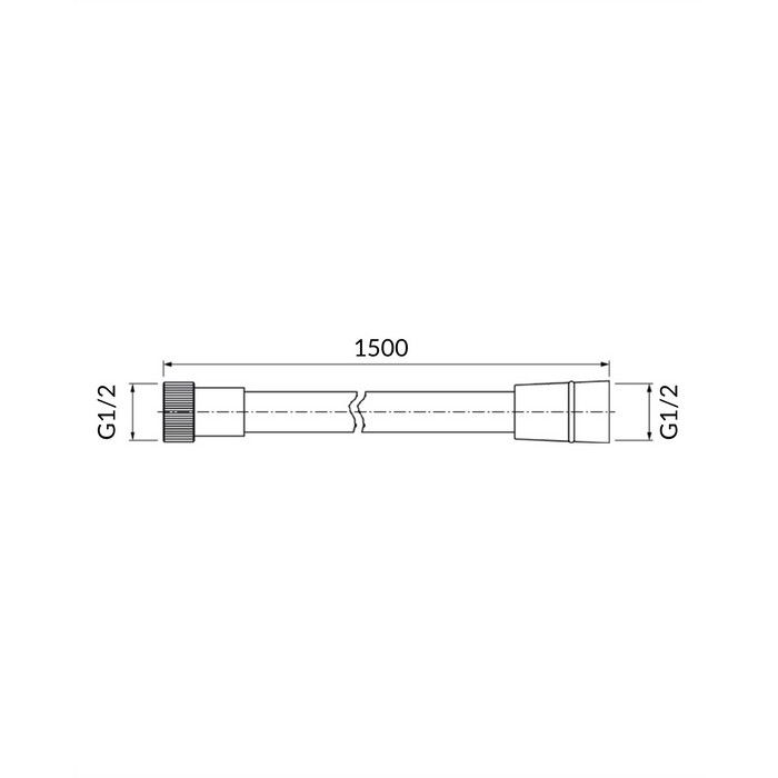 Душевой шланг OMNIRES 029NI  150 см, никель