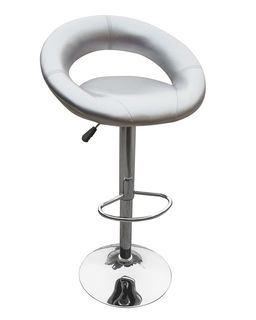 Барный стул Dobrin 5001-LM MIRA,  цвет сиденья серебрянный, цвет основания хром