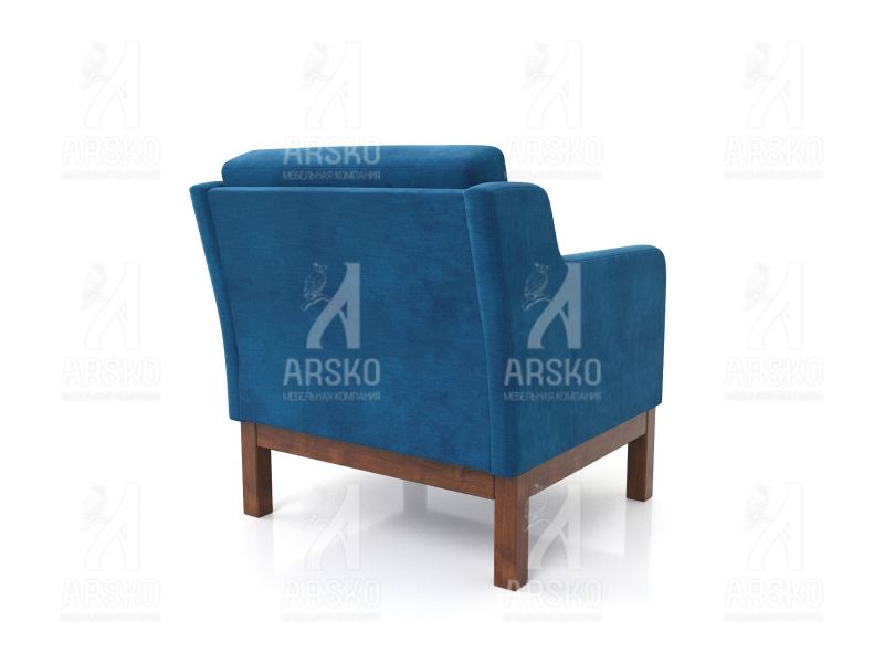 Кресло Айверс орех синий шенилл BD-2153513
