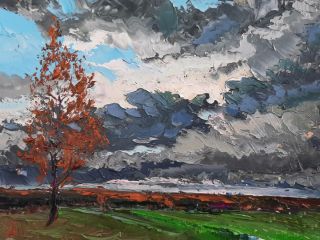 Картина "Осеннее небо" 40x30 Головченко Алексей
