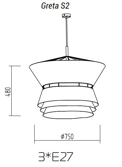 Подвесной светильник TopDecor Greta S2 12 03g фото 2