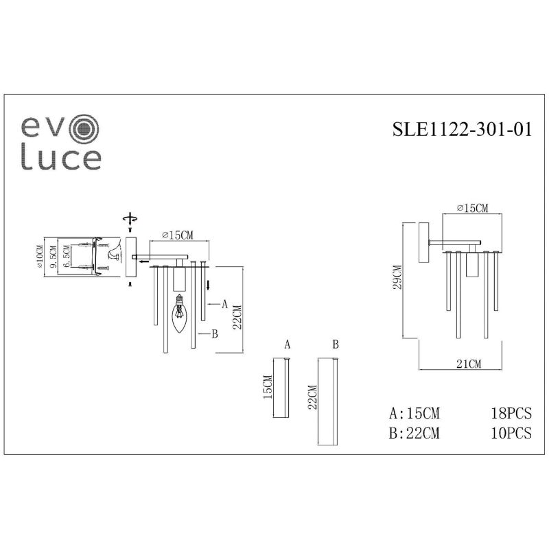 Бра EVOLUCE LYNDEN SLE1122-301-01