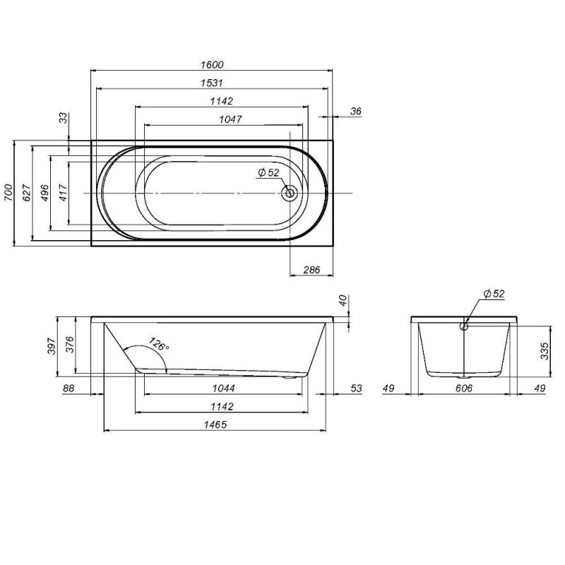 Акриловая ванна AM.PM X-Joy W94A-160-070W-A1 160х70 фото 3