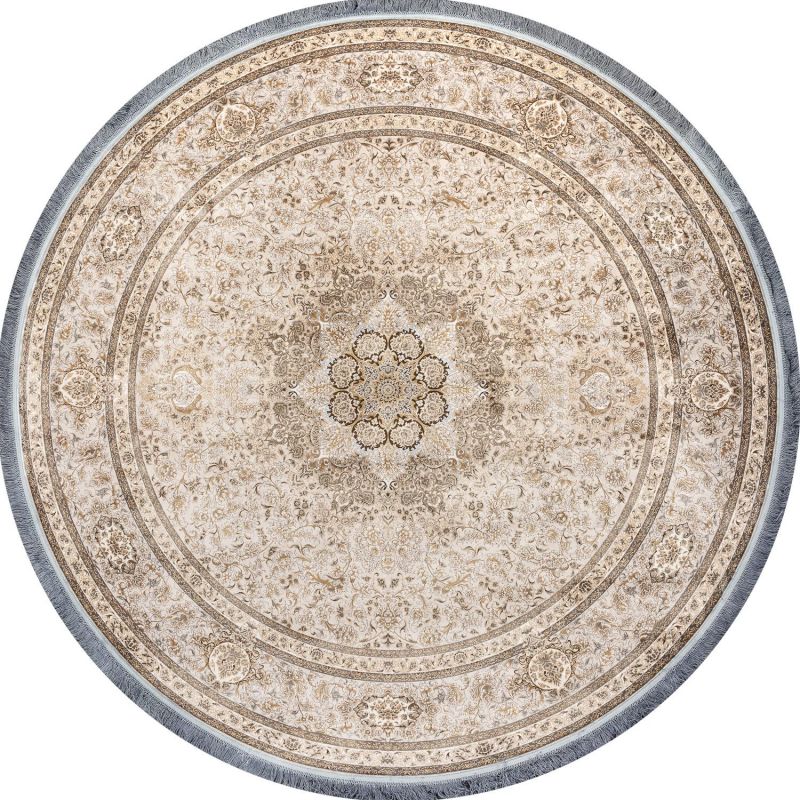 Иранский ковер из шёлка, бамбукового шёлка и акрила Carpet «NARSIS» 8302(Round) 300 x 300 см фото 1