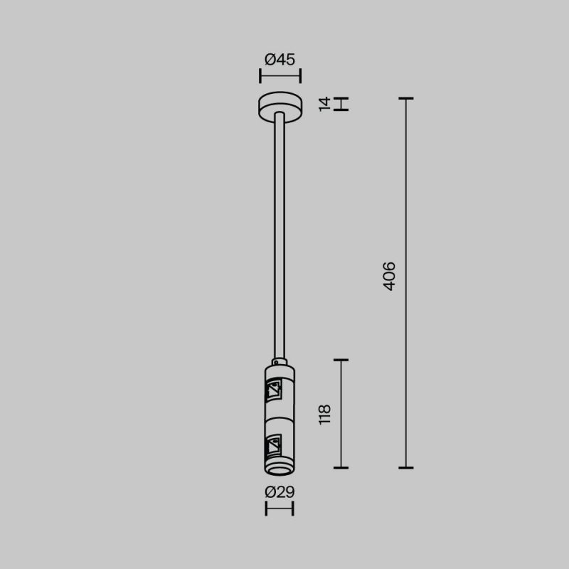 Крепление потолочное двойное Maytoni Accessories for tracks Flarity TRA158C-D1-B