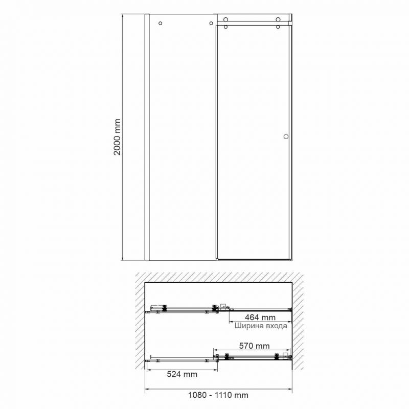 Душевая дверь WasserKRAFT Vils 56R13 фото 3