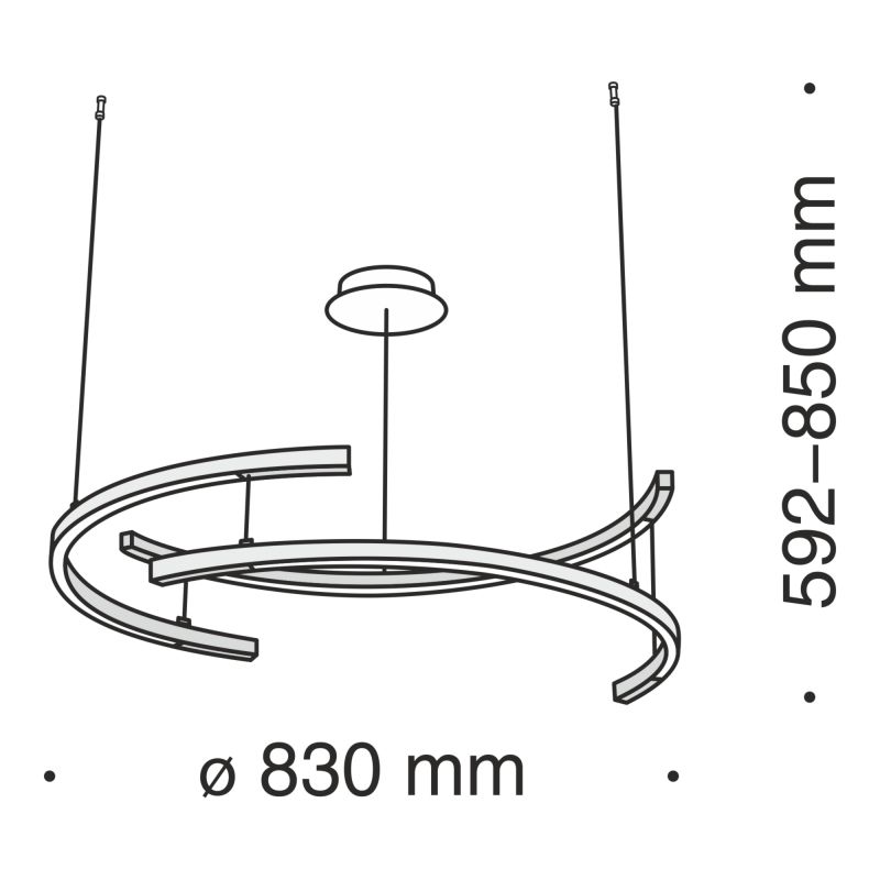 Подвесной светильник Maytoni Line 52W LED 4000К (белый) MOD016PL-L52BK фото 7