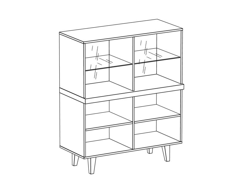 Шкаф Kristal ОГОГО Обстановочка зеркальный BD-1754398 фото 4