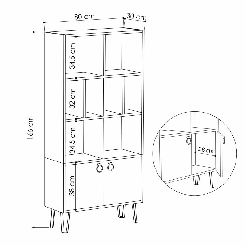 Стеллаж Прямой BENE Leve LEV00653