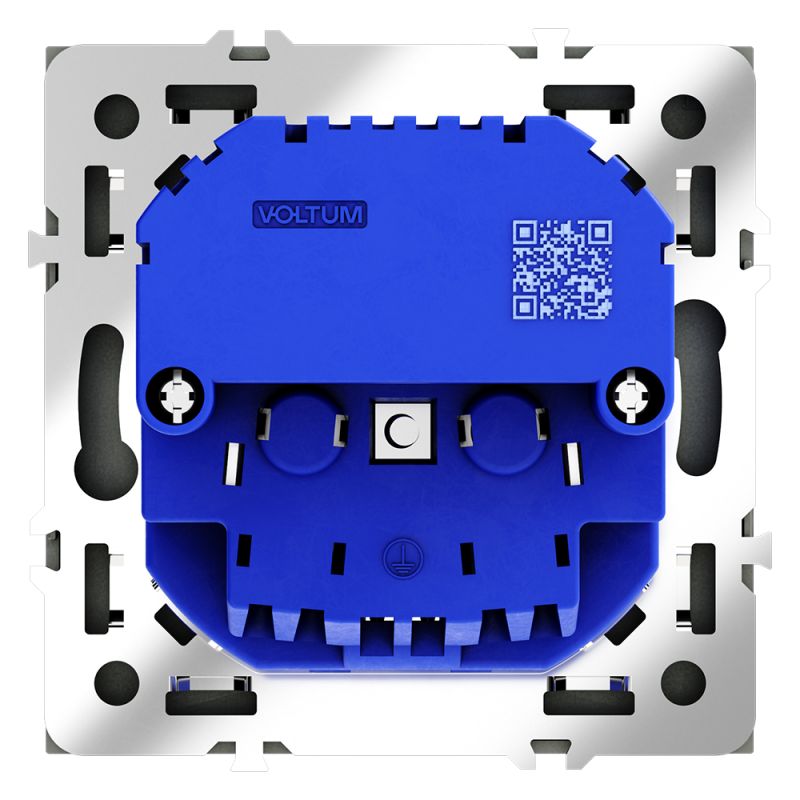 Розетка встраиваемая VOLTUM S70 с заземлением и защитными шторками, 16А, с USB, A+С, (черный матовый) VLS040508 фото 4