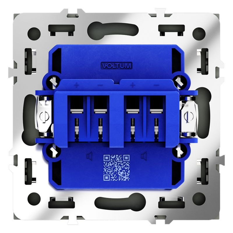 Розетка акустическая встраиваемая VOLTUM S70 4-местная, (черный матовый) VLS060308 фото 4