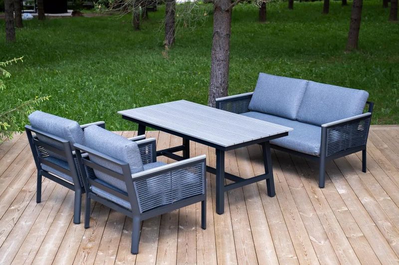 Комплект садовый для лаунж-зоны 4sis Сан Ремо серый BD-3149463 фото 4