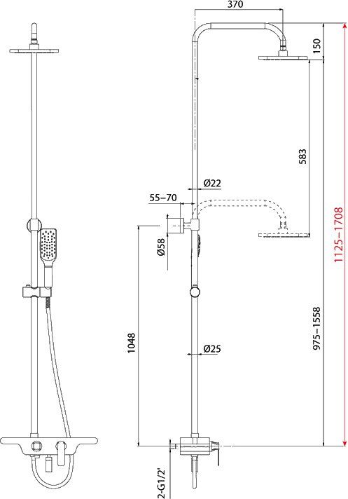 Душевая стойка Lemark Tropic LM7006C