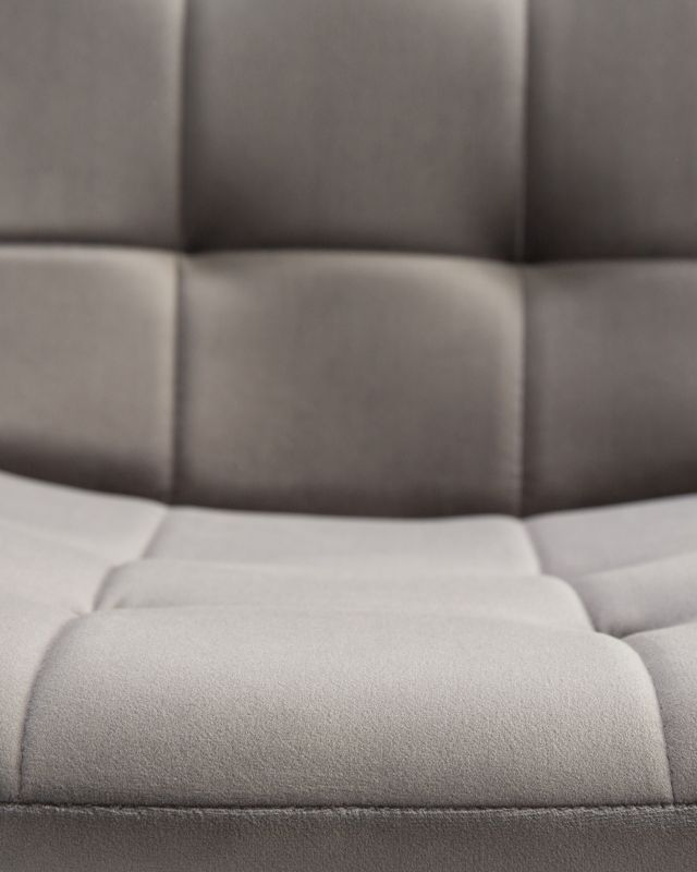 Обеденный стул Dobrin 005 DOBRIN CHILLY, цвет сиденья темно-серый Holland 18, цвет основания белый