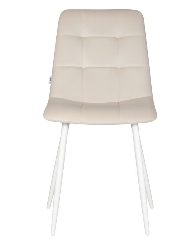 Обеденный стул Dobrin 005 DOBRIN CHILLY, цвет сиденья кремовый Holland 05, цвет основания белый