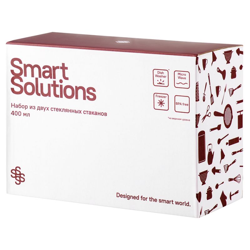 Набор из двух стеклянных стаканов, 400 мл Smart Solutions BD-2326688