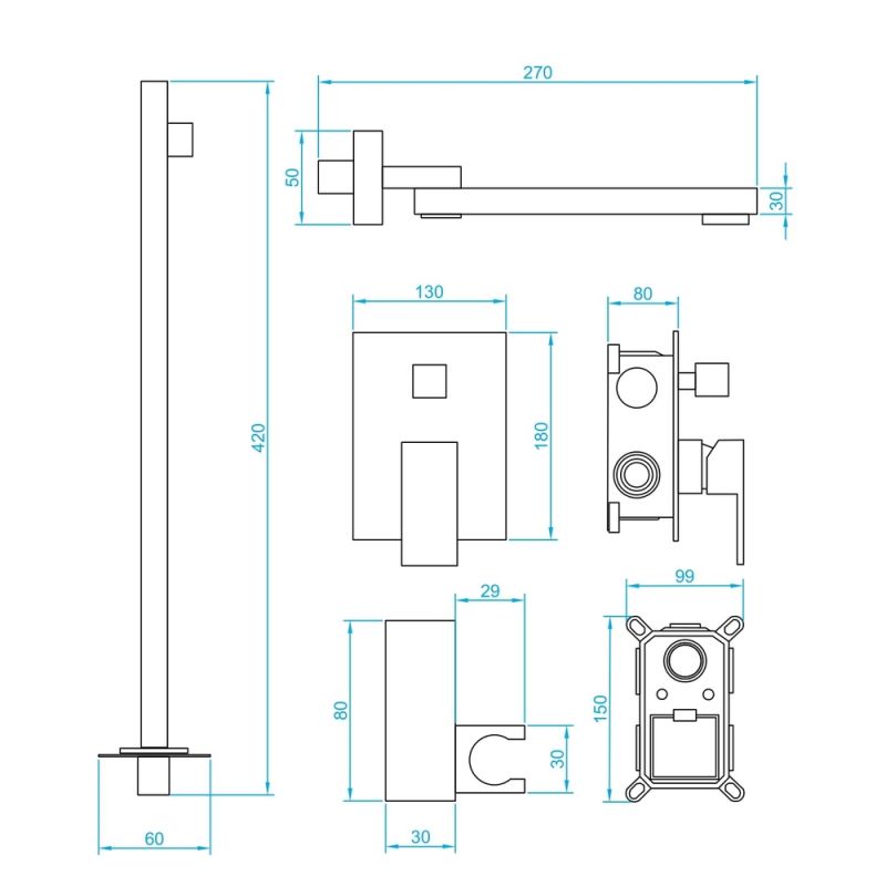 Встраиваемая душевая система Shower Panels SP-56 фото 6