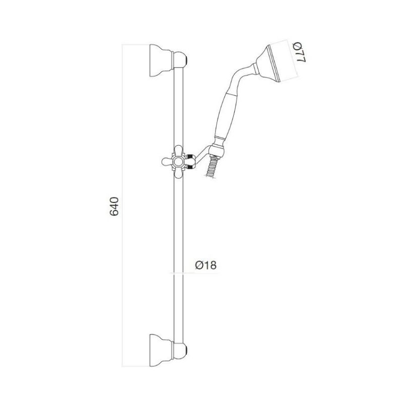 Душевой гарнитур Webert Shower Set AC0385015, хром глянцевый