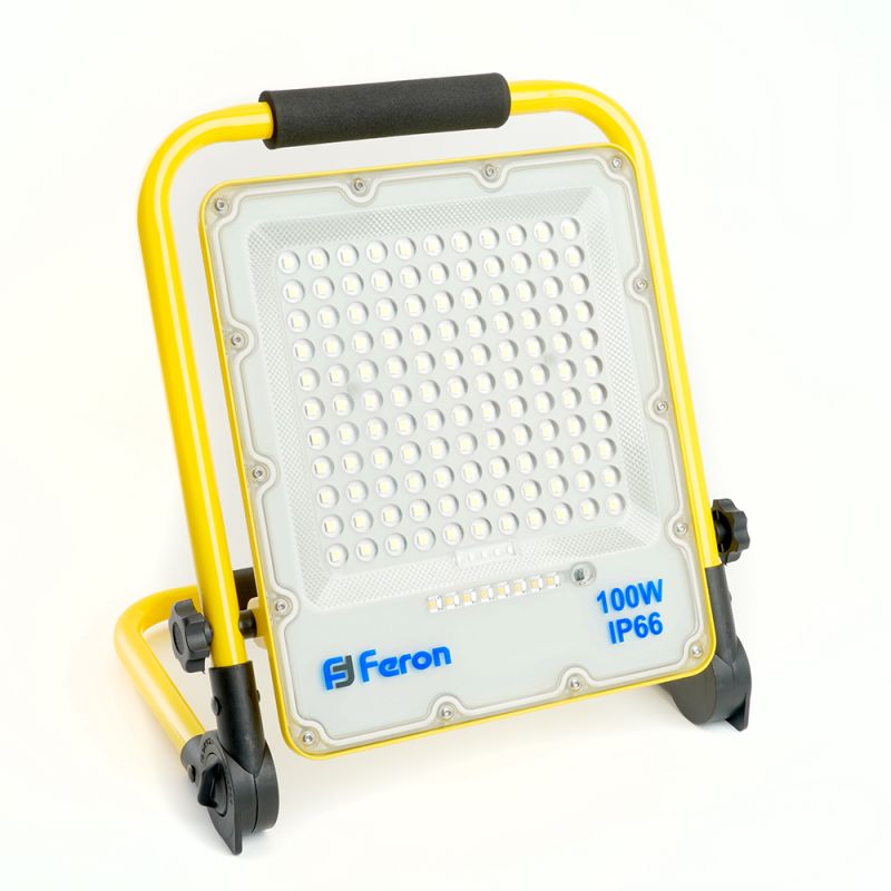 Светодиодный прожектор Feron LL-952 переносной с зарядным устройством IP66 100W 6400K 48677 фото 1