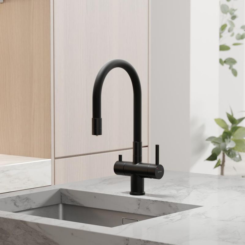 Смеситель для кухни SANCOS Lucia SC4004MB, матовый черный фото 2