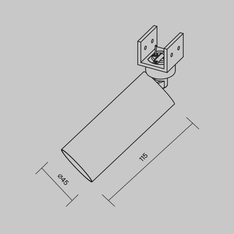 Уличный трековый светильник Maytoni Focus led Elasity IP 3000К 8Вт 55° черный O-TR01-1-S-8WB3K