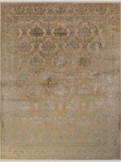 Индийский ковер из шерсти и арт-шёлка Carpet «KING OF AGRA» NO54-GLD-GLD 70 x 139 см