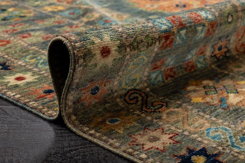 Пакистанский ковер из шерсти Carpet «KAZAK ROYAL» 231574-GRN-GRN 279 x 366 см