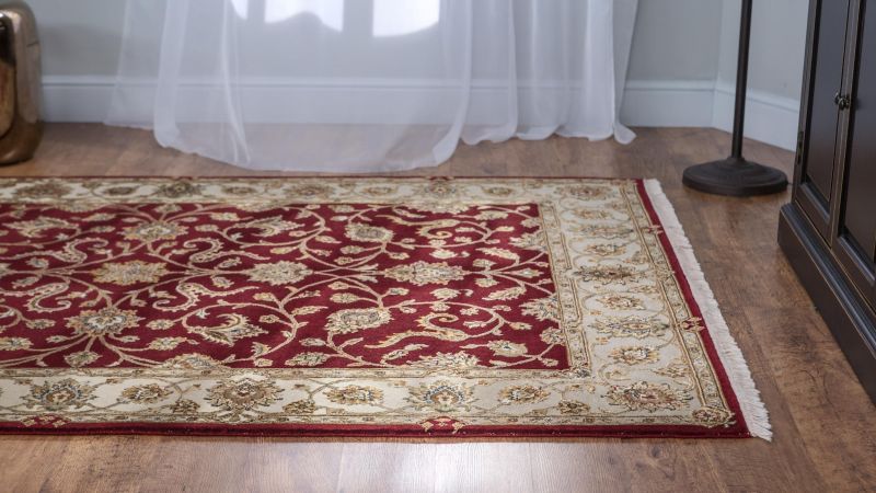 Индийский ковер из шерсти и шёлка Carpet «PLATINUM» AK1511-DRED-IVR 92 x 154 см