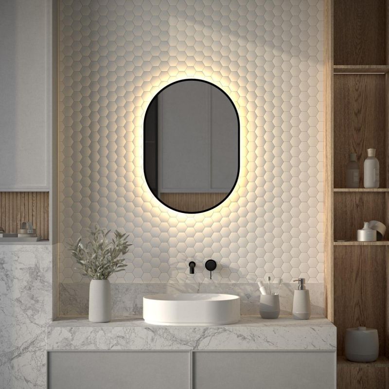 Зеркало для ванной DEFESTO AURA DF 2933 с LED-подсветкой 50x70см фото 3