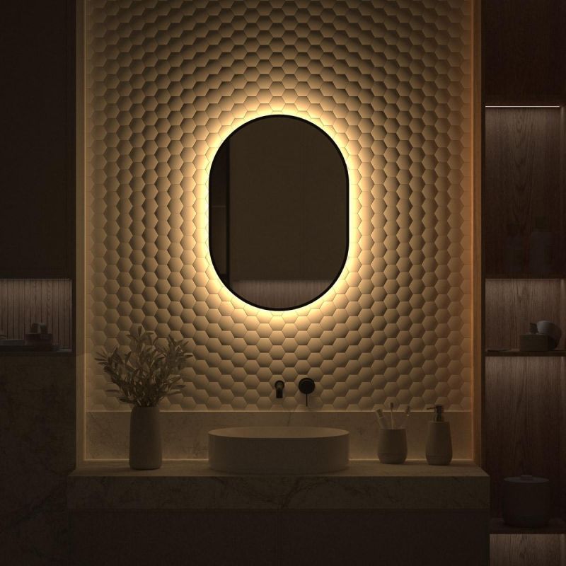 Зеркало для ванной DEFESTO AURA DF 2933 с LED-подсветкой 50x70см фото 5