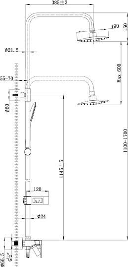 Душевая стойка Lemark Tropic LM7002C