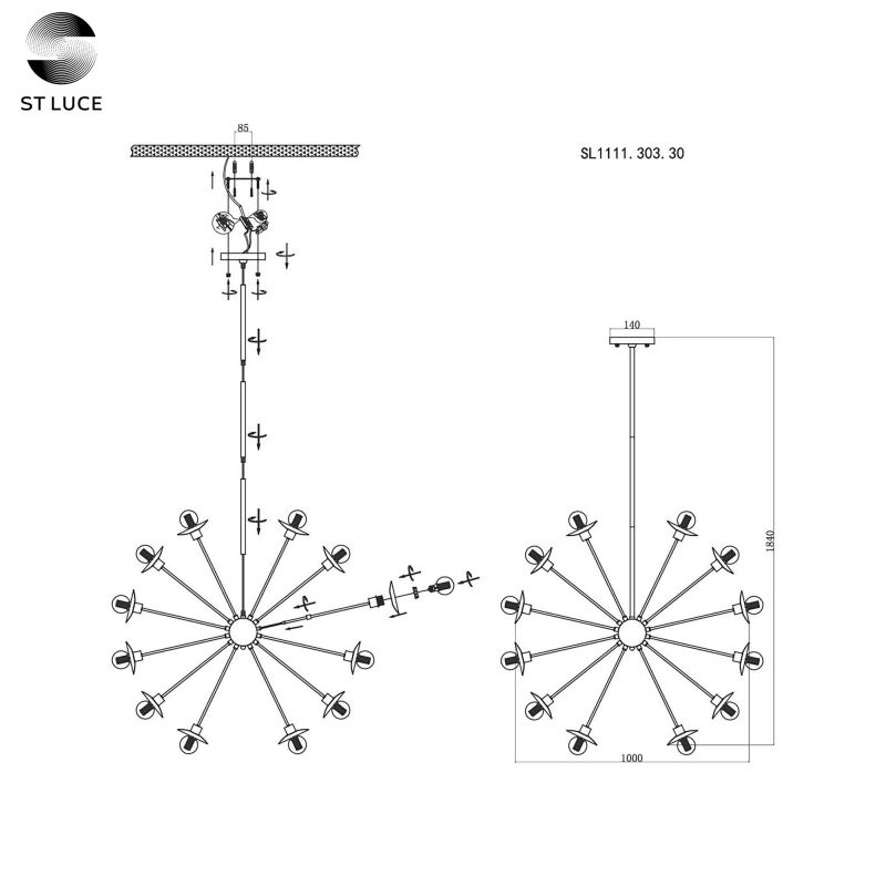 Светильник подвесной ST-Luce GUIDO SL1111.303.30 фото 5