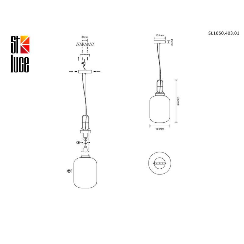 Светильник подвесной ST-Luce BURASCA SL1050.403.01 фото 2