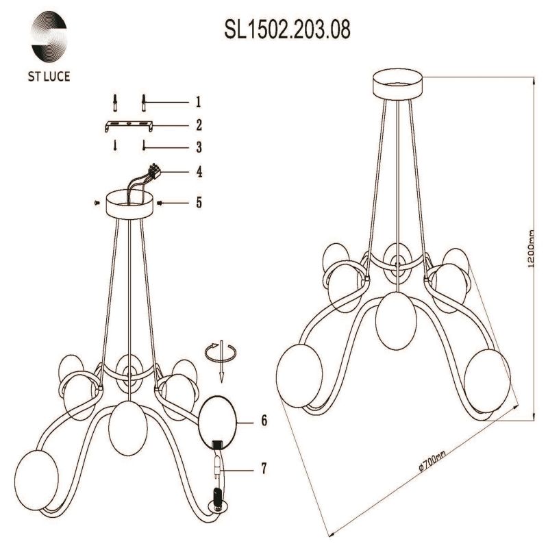 Светильник подвесной ST-Luce LEGATEZZA SL1502.203.08