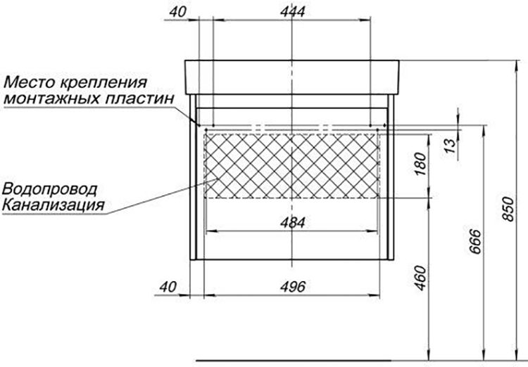 Тумба с раковиной Aquanet Nova Lite 60 00254694 дуб рустикальный фото 4