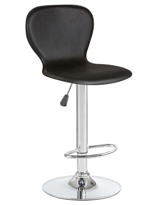 Барный стул Dobrin 2640-LM ELISA,  цвет сиденья черный, цвет основания хром