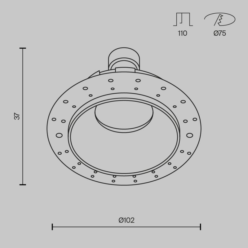 Встраиваемый светильник Maytoni Downlight Share DL051-2B