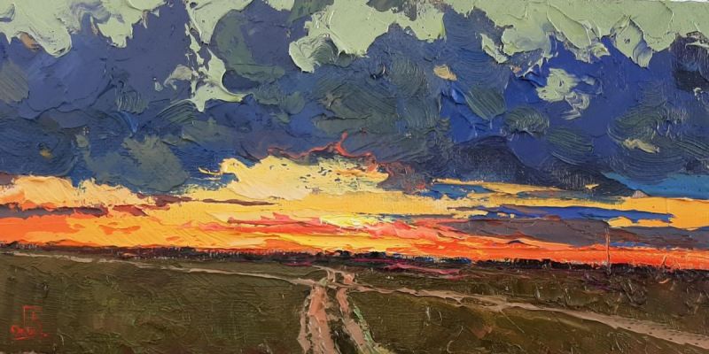 Картина "За горизонт" 40x20 Головченко Алексей фото 1