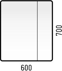 Зеркальный шкаф Corozo Монро SD-00000724 60х70 см